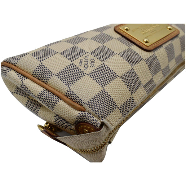 LOUIS VUITTON Pochette Eva Damier Azur Clutch Bag White