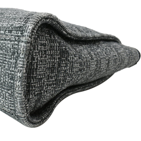 CHANEL Deauville Small Lurex Boucle Canvas Tote Bag Grey