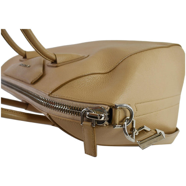 GIVENCHY Antigona Medium Leather Shoulder Bag Beige