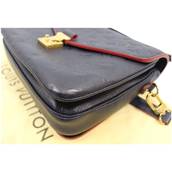 LOUIS VUITTON Metis Pochette Empreinte Leather Crossbody Bag Blue