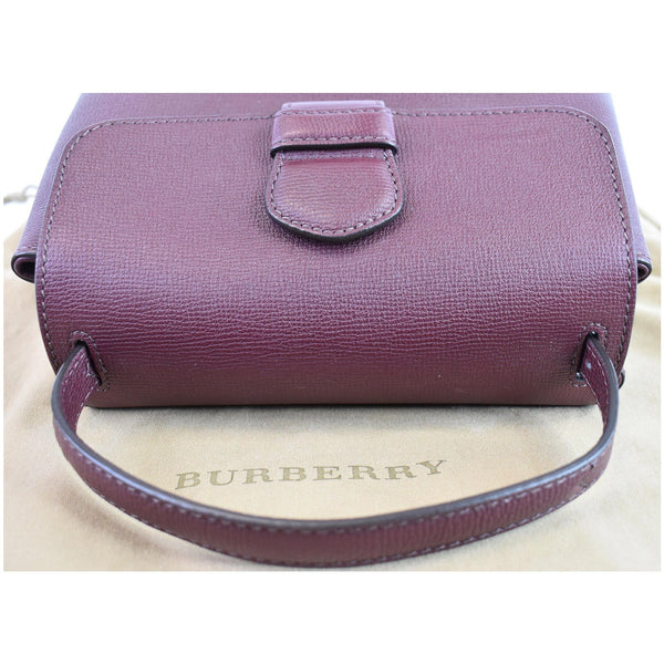 BURBERRY Camberley Small House Check Tote Shoulder Bag Dark Red