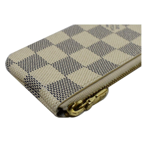 Louis Vuitton Pochette Key Cles Damier Azur Coin Case - zip handle