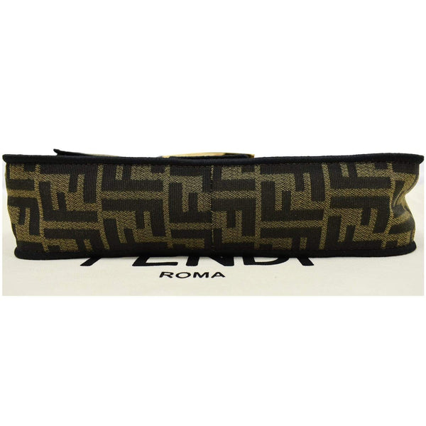 Fendi Mini Baguette Zucca Canvas Shoulder Bag Bottom preview