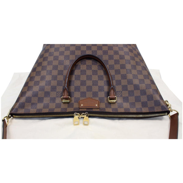 Louis Vuitton Belmont Damier Ebene Satchel Bag top view