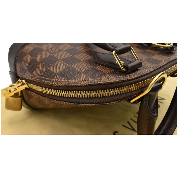 LOUIS VUITTON Alma BB Damier Ebene Satchel Bag Brown