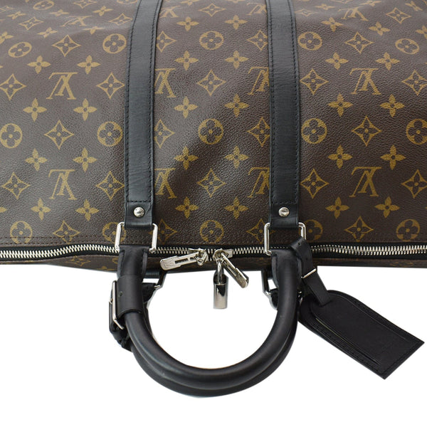 LOUIS VUITTON Keepall 45 Bandouliere Monogram Canvas Travel Bag Brown