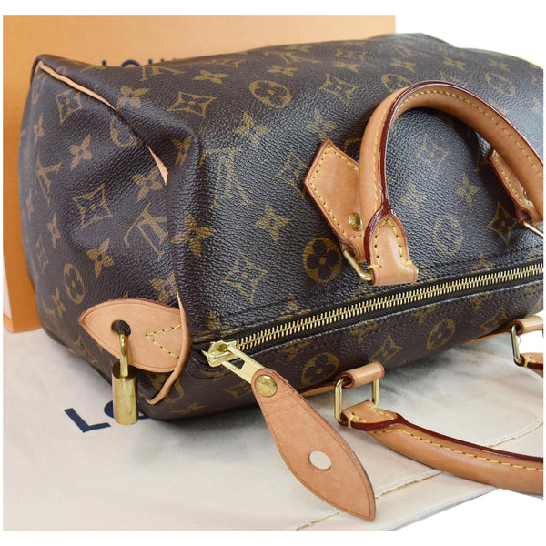LOUIS VUITTON Speedy 30 Monogram Canvas Shoulder Bag Brown
