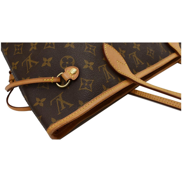 LOUIS VUITTON Neverfull MM Monogram Canvas Shoulder Bag Brown