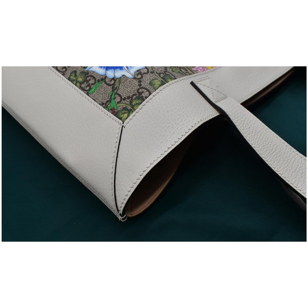 GUCCI Ophidia GG Flora Vertical Shopping Tote Bag White 519335