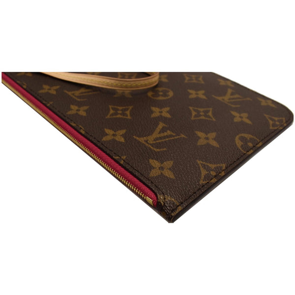 LOUIS VUITTON Pochette Wristlet Pouch Monogram Canvas Neverfull GM Brown