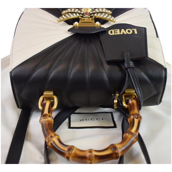 GUCCI Queen Margaret Quilted Leather Bee Backpack Bag Multi 476664