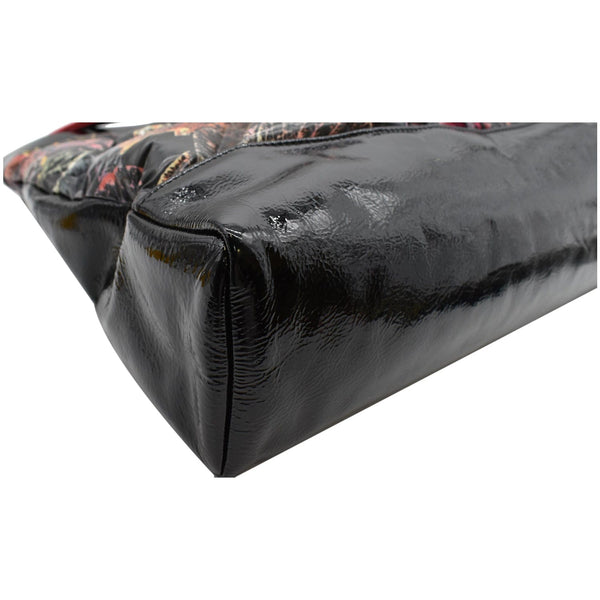 CHANEL 31 Large Leaves Printed Leather Shopping Shoulder Bag Black