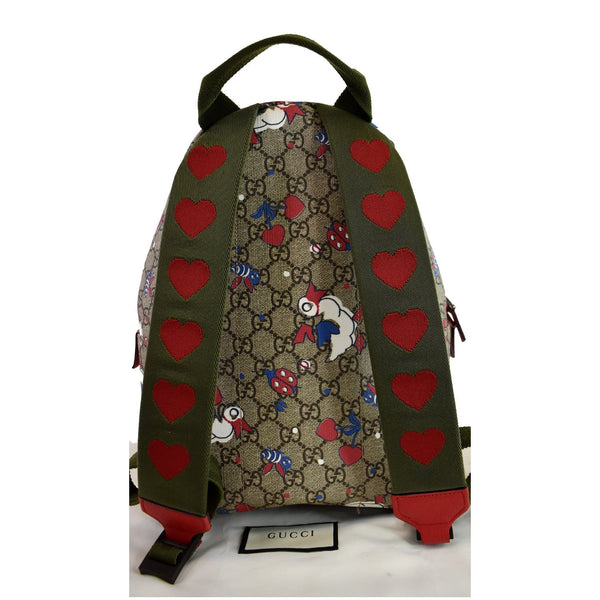 GUCCI Children's Duck Printed GG Coated Canvas Backpack Biege