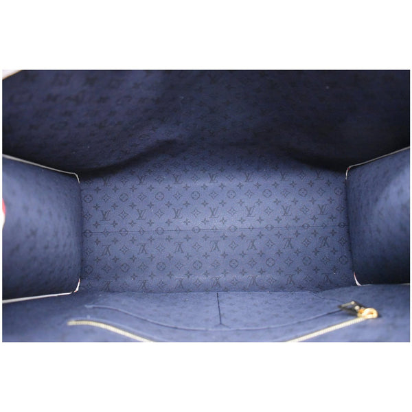 LOUIS VUITTON Onthego GM Crafty Monogram Giant Canvas Shoulder Bag Red