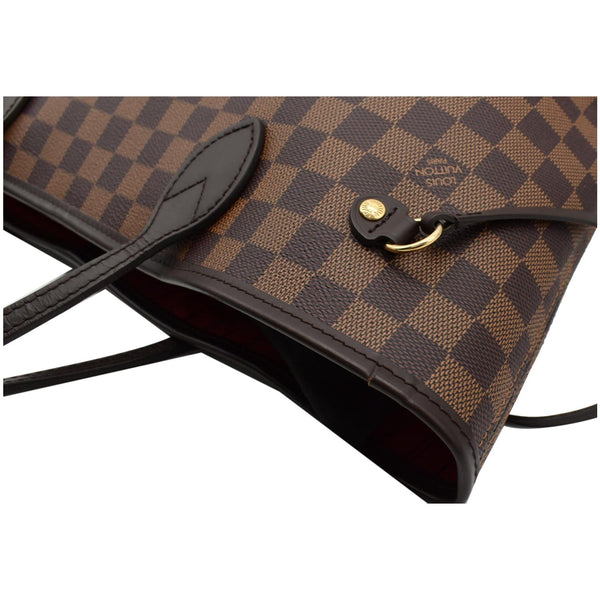 LOUIS VUITTON Neverfull MM Damier Ebene Tote Bag Brown
