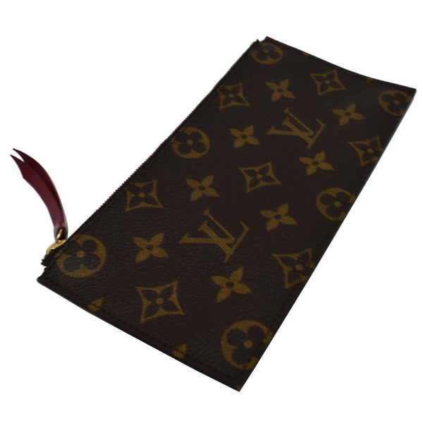 LOUIS VUITTON Felicie Zippered Monogram Canvas Insert Pouch Brown