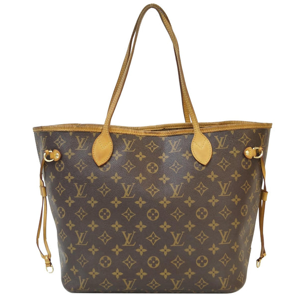 LOUIS VUITTON Neverfull MM Monogram Canvas Tote Shoulder Bag Brown