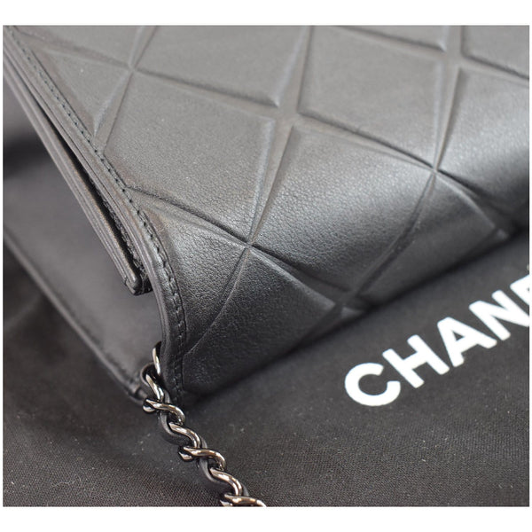CHANEL Propeller Mini Flap Calfskin Leather Shoulder Bag Black
