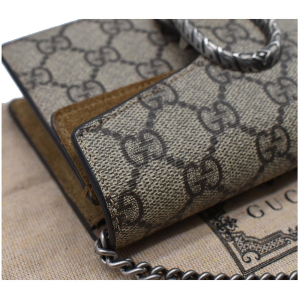 GUCCI Dionysus Super Mini GG Canvas Shoulder Bag Beige 476432