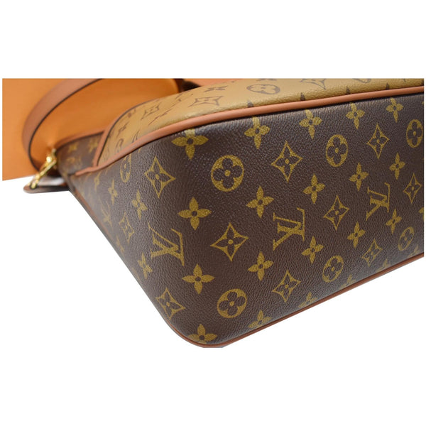 LOUIS VUITTON Dauphine MM Monogram Reverse Canvas Hobo Shoulder Bag Brown