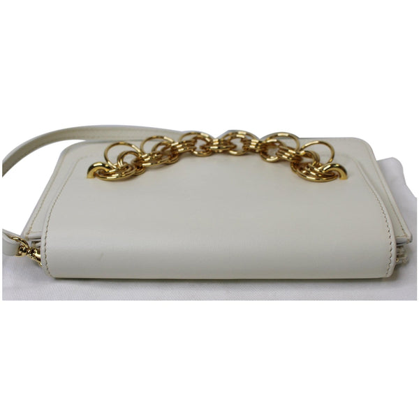 CHLOE Drew Bijou Calfskin Crossbody Clutch Bag White - Last Call