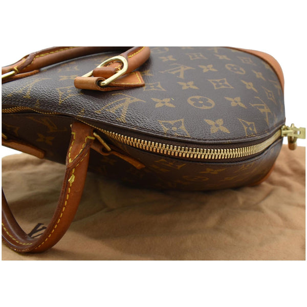LOUIS VUITTON Alma Monogram Canvas Satchel Bag Brown