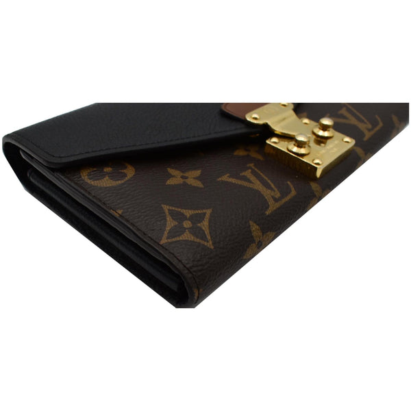 LOUIS VUITTON Pallas Monogram Canvas Pallas Wallet Brown