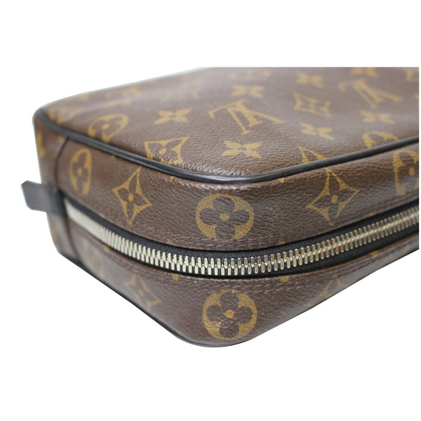 corner look lv Monogram Macassar Toilet Pouch GM