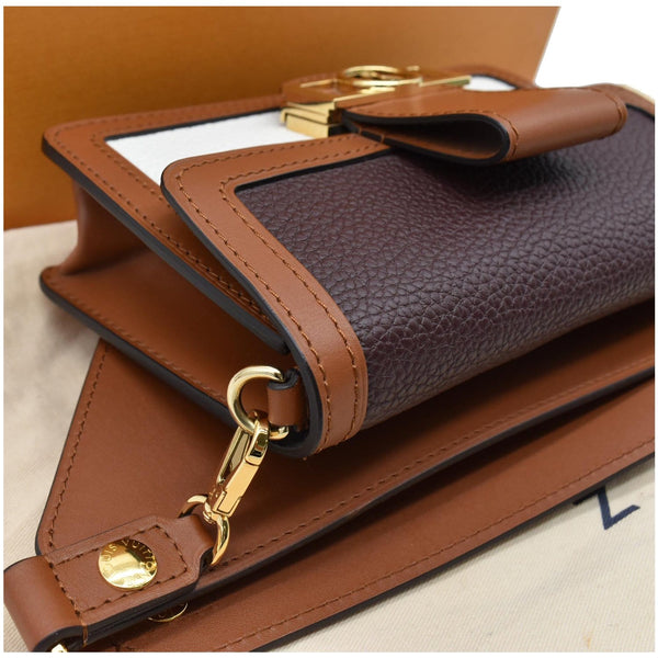 LOUIS VUITTON Dauphine Taurillon Leather Bumbag Blackberry Snow