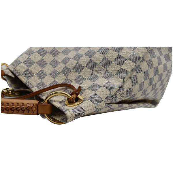 LOUIS VUITTON  Artsy MM Damier Azur Hobo Bag White