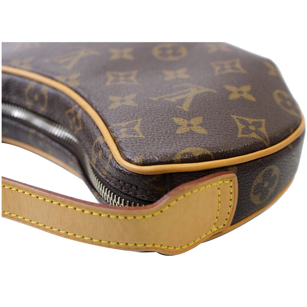 LOUIS VUITTON Croissant PM Monogram Canvas Shoulder Bag Brown
