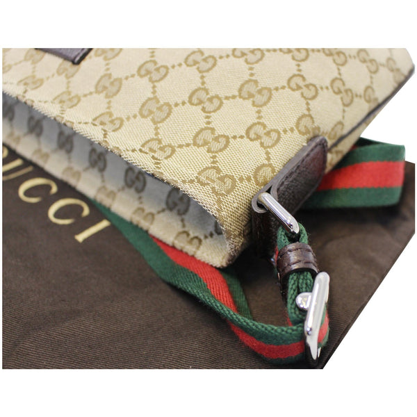 GUCCI GG Canvas Web Shoulder Crossbody Bag Beige 189749-US