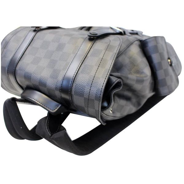 lv Christopher PM Damier Graphite Bag close view