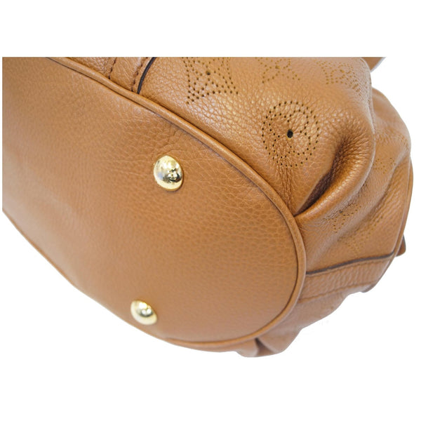 LOUIS VUITTON Lunar PM Mahina Leather Shoulder Bag Brown