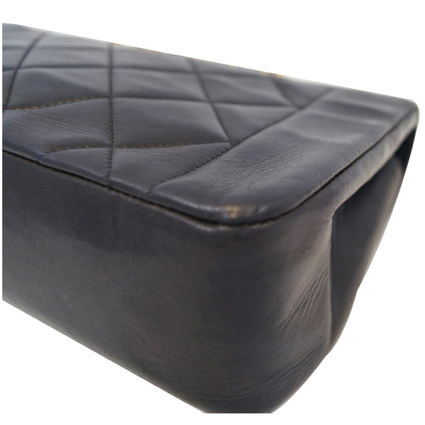 Chanel Diana Flap Bag Quilted Lambskin Bag Black corner view