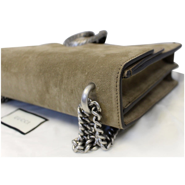 Gucci Medium Dionysus Suede Leather Shoulder Bag - top corner