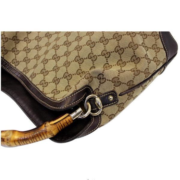 GUCCI GG Canvas Peggy Medium Bamboo Top Handle Bag Brown-US