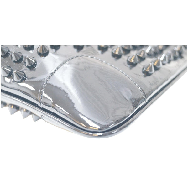 CHRISTIAN LOUBOUTIN Patent Leather Loubiposh Valentines Spiked Clutch Bag