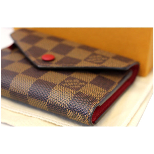 LOUIS VUITTON Victorine Damier Ebene Wallet Red-US