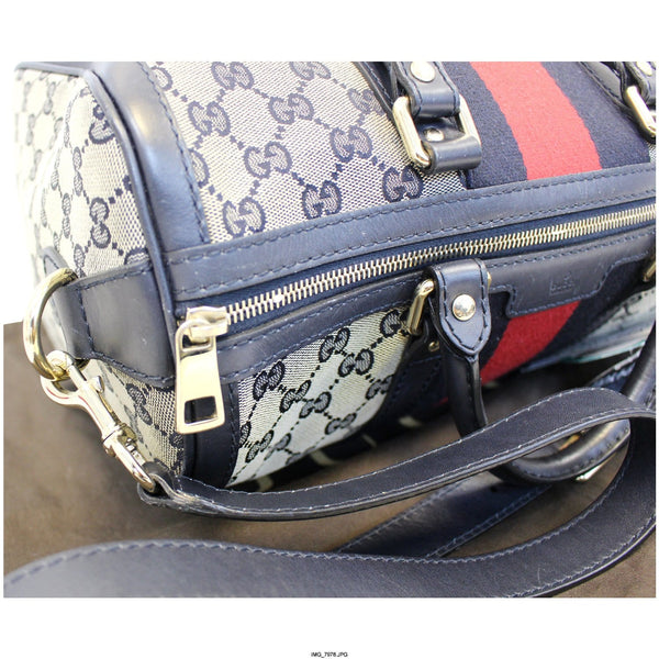 GUCCI Web Medium Original GG Boston Bag with Signature Web 247205