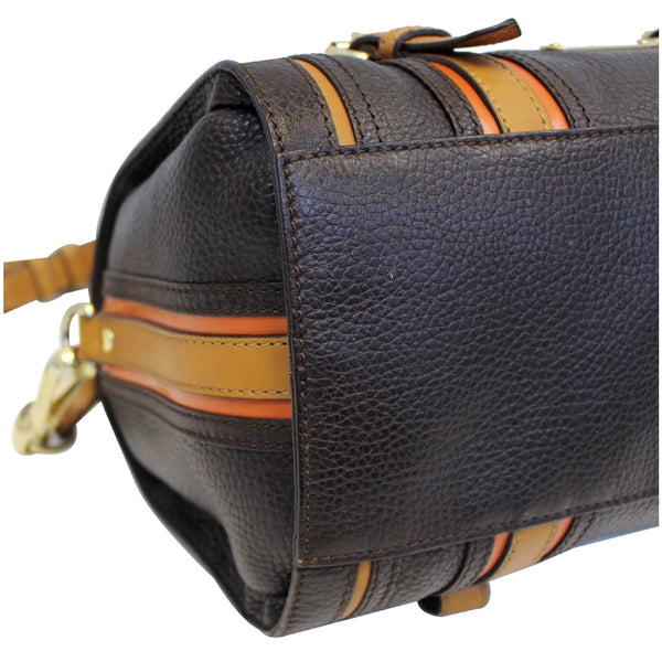 Burberry Alchester Bowling Leather Satchel Shoulder Bag Black-US