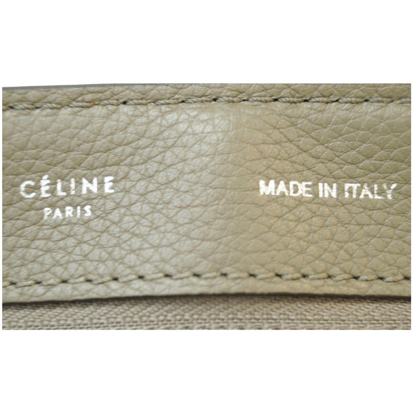 CELINE Trapeze Souris Small 2way Leather Tote Shoulder Bag Taupe