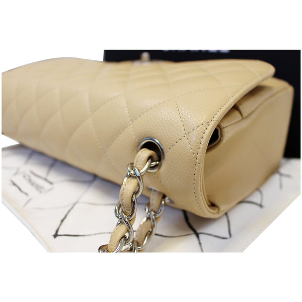 CHANEL Timeless Classic Jumbo Double Flap Caviar Leather Shoulder Bag-US