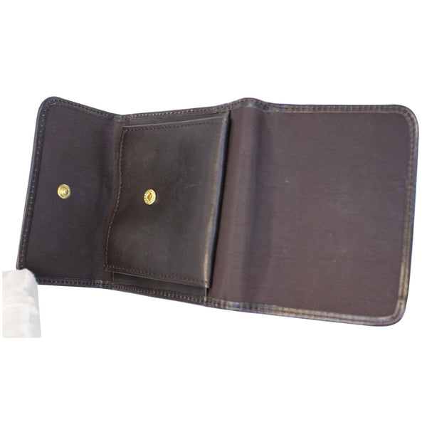 Moschino Vintage Foldover Wallet Black - canvas leather