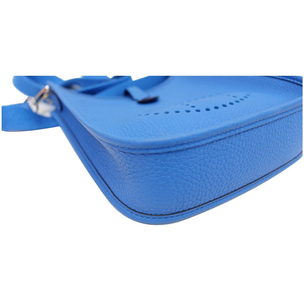 HERMES Evelyne III TPM Taurillon Clemence Shoulder Crossbody Bag Blue