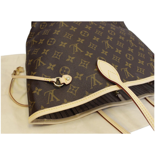 LOUIS VUITTON Neverfull MM Monogram Canvas Tote Shoulder Bag Brown