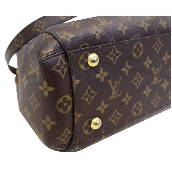 LOUIS VUITTON Montaigne MM Monogram Canvas Shoulder Bag Brown