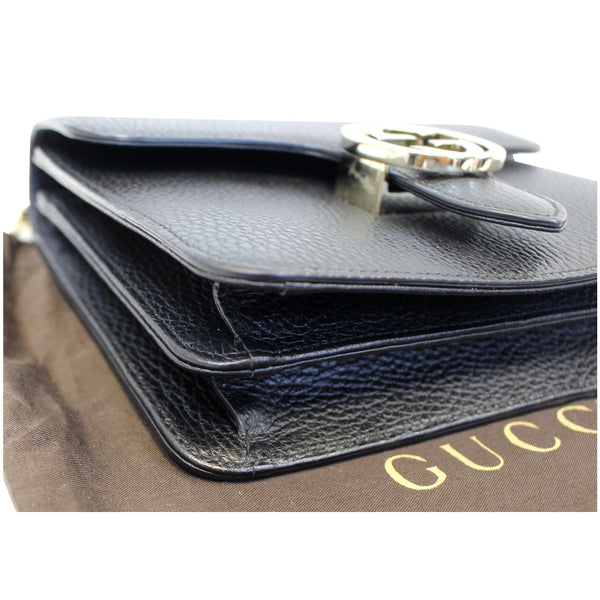 Gucci Crossbody Bag Interlocking GG Leather Black - left view