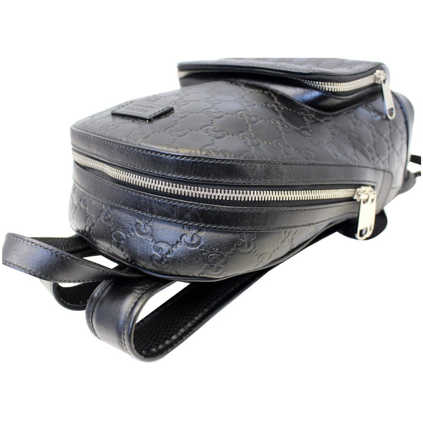 GUCCI Signature Leather Backpack Bag Black-US