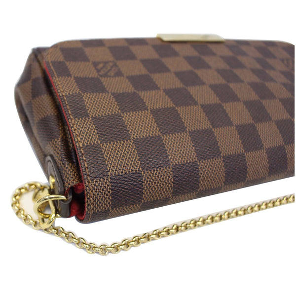 LOUIS VUITTON Favorite MM Damier Ebene Crossbody Bag Brown